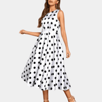 Midi Jurk met Polka Dots - Dresses - Jurkjes.co
