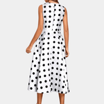 Midi Jurk met Polka Dots - Dresses - Jurkjes.co