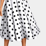 Midi Jurk met Polka Dots - Dresses - Jurkjes.co