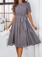 Midi Jurk met Polka Dots en Elegante Taille - Midi Dresses - Jurkjes.co