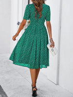 Midi Jurk met Polka Dots en Elegante Taille - Midi Dresses - Jurkjes.co