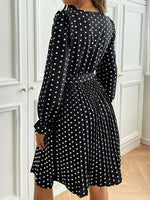 Midi Jurk met Polka Dots en Plooirok - Group5 - Jurkjes.co