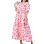 Midi-jurk met Polka Dots en Pofmouwen - Women Summer Dress - Jurkjes.co
