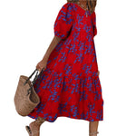 Midi-jurk met Polka Dots en Pofmouwen - Women Summer Dress - Jurkjes.co