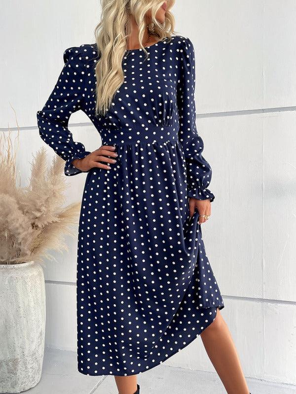 Midi Jurk met Polkadot Print - Group9 - Jurkjes.co