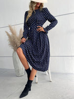 Midi Jurk met Polkadot Print - Group9 - Jurkjes.co