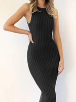 Midi Jurk met Ribbelstructuur - Midi Dresses - Jurkjes.co