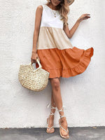 Midi Jurk met Rimpelzoom en Effen Kleur - Mini Dresses - Jurkjes.co