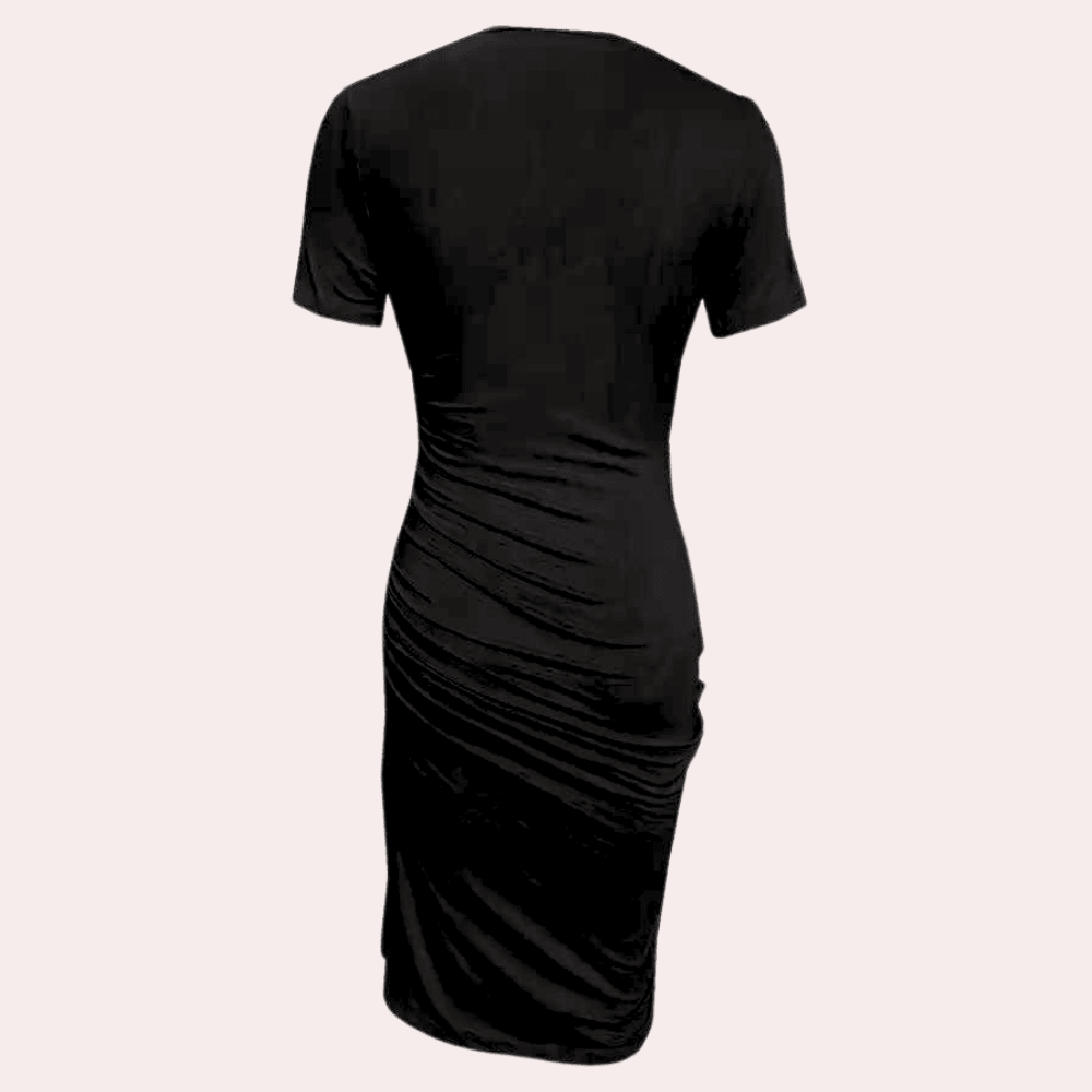 Midi Jurk met Ruches en Zijsluiting - Women Summer Dress - Jurkjes.co