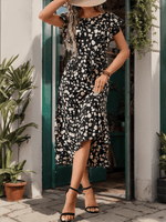 Midi Jurk met Ruffle Mouwen en Polkadot - Group5 - Jurkjes.co