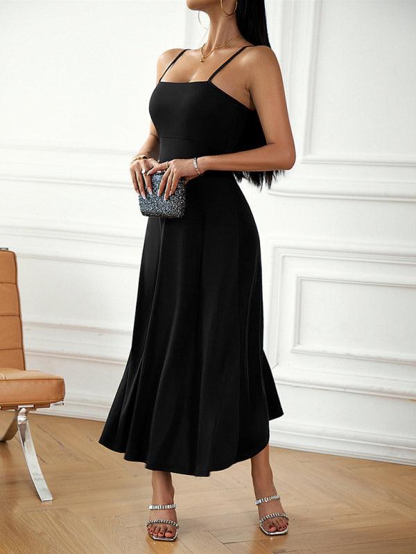 Midi Jurk met Spaghetti Bandjes - Mini Dresses - Jurkjes.co