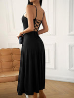 Midi Jurk met Spaghetti Bandjes - Mini Dresses - Jurkjes.co