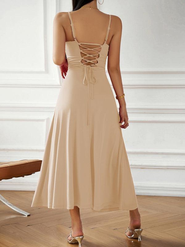 Midi Jurk met Spaghetti Bandjes - Mini Dresses - Jurkjes.co