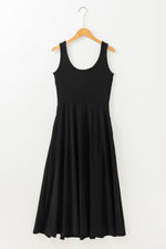 Midi Jurk met Split en Ronde Hals - Midi Dresses - Jurkjes.co