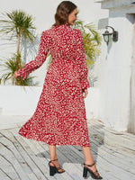 Midi Jurk met Staalhals en Dierenprint - Midi Dresses - Jurkjes.co