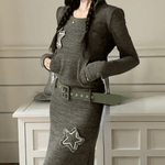 Midi Jurk met Sterrenpatroon - Women Summer Dress - Jurkjes.co