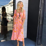 Midi Jurk met Stijlvol Patroon - Dresses - Jurkjes.co