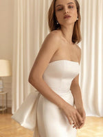 Midi Jurk met Strapless Design en Strik - Midi Dresses - Jurkjes.co