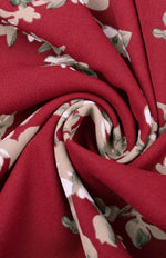 Midi Jurk met Strapless Ontwerp en Bloemenprint - Midi Dresses - Jurkjes.co