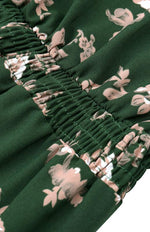 Midi Jurk met Strapless Ontwerp en Bloemenprint - Midi Dresses - Jurkjes.co