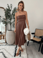 Midi Jurk met Strapless Ontwerp - Group4 - Jurkjes.co