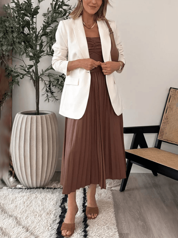 Midi Jurk met Strapless Ontwerp - Group4 - Jurkjes.co