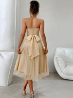 Midi Jurk met Strapless Ontwerp - Midi Dresses - Jurkjes.co