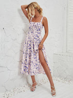 Midi Jurk met Strikdetail en Bloemenprint - Midi Dresses - Jurkjes.co