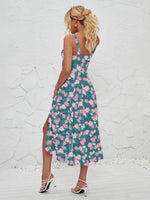 Midi Jurk met Strikdetail en Bloemenprint - Midi Dresses - Jurkjes.co