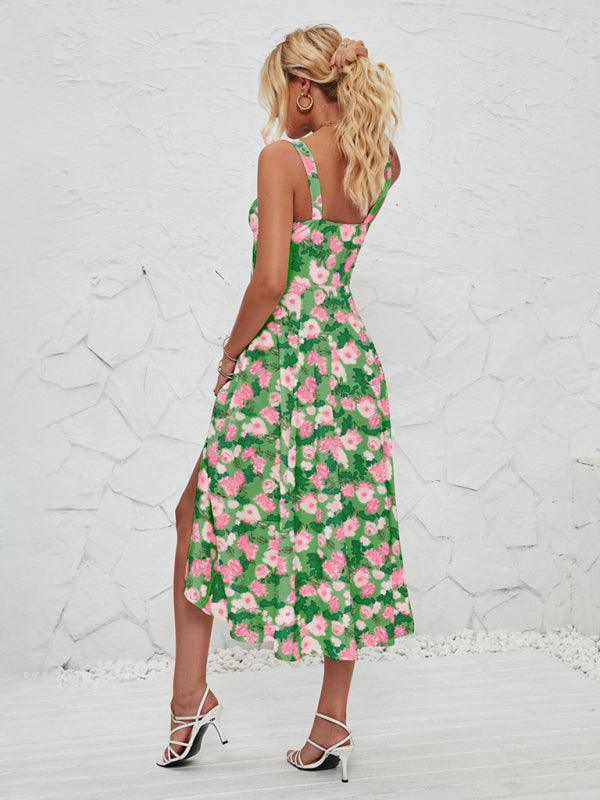 Midi Jurk met Strikdetail en Bloemenprint - Midi Dresses - Jurkjes.co