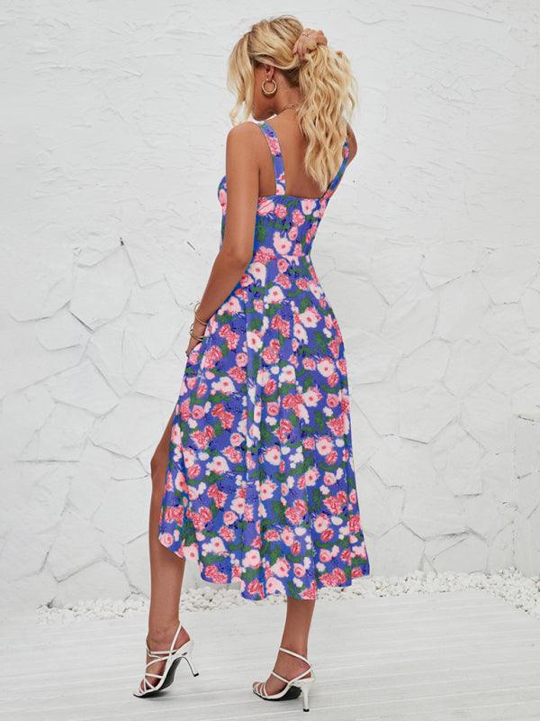 Midi Jurk met Strikdetail en Bloemenprint - Midi Dresses - Jurkjes.co