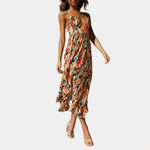 Midi-jurk met Tropisch Patroon - Women Summer Dress - Jurkjes.co