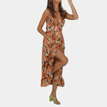 Midi-jurk met Tropisch Patroon - Women Summer Dress - Jurkjes.co
