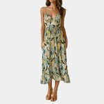 Midi-jurk met Tropisch Patroon - Women Summer Dress - Jurkjes.co