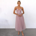 Midi Jurk met Tulle en Spaghettibandjes - Women Summer Dress - Jurkjes.co