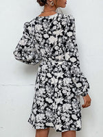 Midi Jurk met V-hals en Bloemenprint - Maxi Dresses - Jurkjes.co