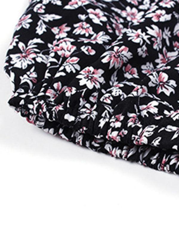 Midi Jurk met V-hals en Bloemenprint - Maxi Dresses - Jurkjes.co