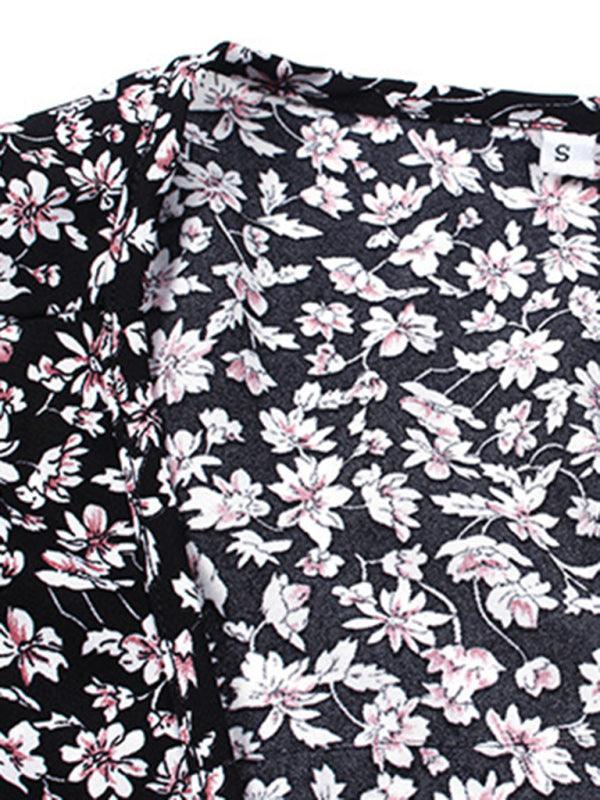 Midi Jurk met V-hals en Bloemenprint - Maxi Dresses - Jurkjes.co