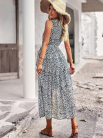 Midi Jurk met V-hals en Bloemenprint - Maxi Dresses - Jurkjes.co