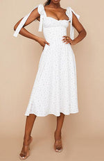 Midi Jurk met V-hals en Bloemenprint - Midi Dresses - Jurkjes.co