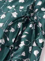 Midi Jurk met V-hals en Bloemenprint - Midi Dresses - Jurkjes.co