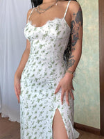 Midi Jurk met V-hals en Bloemenprint - Midi Dresses - Jurkjes.co