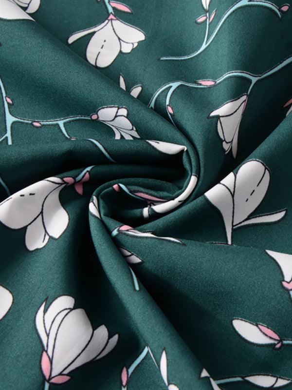 Midi Jurk met V-hals en Bloemenprint - Midi Dresses - Jurkjes.co