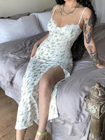 Midi Jurk met V-hals en Bloemenprint - Midi Dresses - Jurkjes.co