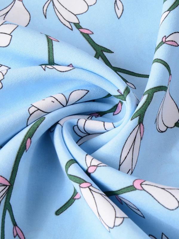 Midi Jurk met V-hals en Bloemenprint - Midi Dresses - Jurkjes.co