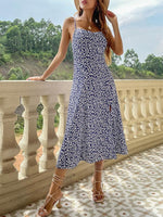 Midi Jurk met V-hals en Bloemenprint - Midi Dresses - Jurkjes.co