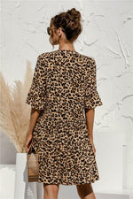 Midi Jurk met V-hals en Bloemenprint - Midi Dresses - Jurkjes.co