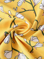 Midi Jurk met V-hals en Bloemenprint - Midi Dresses - Jurkjes.co