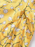 Midi Jurk met V-hals en Bloemenprint - Midi Dresses - Jurkjes.co