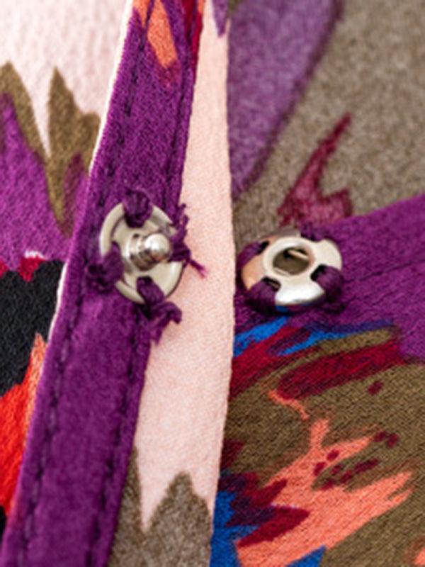 Midi Jurk met V-hals en Bloemenprint - Mini Dresses - Jurkjes.co